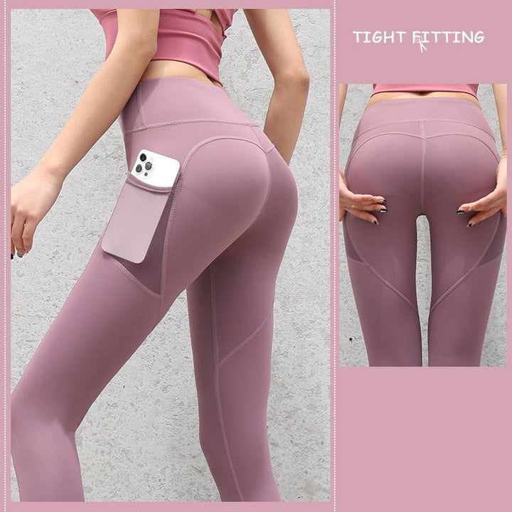 Gym Sport Seamless Leggings With Pockets Push Up High Waist Pants Women Fitness Running Yoga Pants Gym Sport - Muhaab