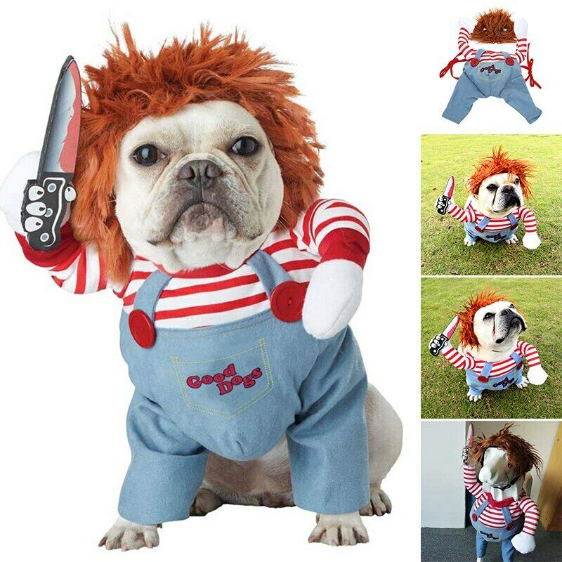 Halloween Pet Costume Pet Dog Funny Clothes Adjustable Dog Cosplay Costume Scary Costume Party Gatherings - Muhaab