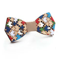 Hand-painted Puzzle Bow Tie Bow Tie Color Hand-painted - Muhaab