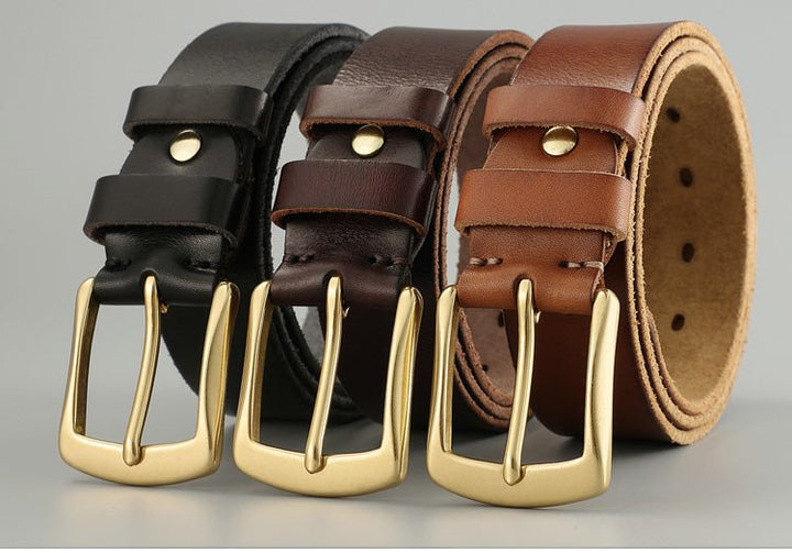 Handmade Casual Trend Men's Belts Cowhide - Muhaab