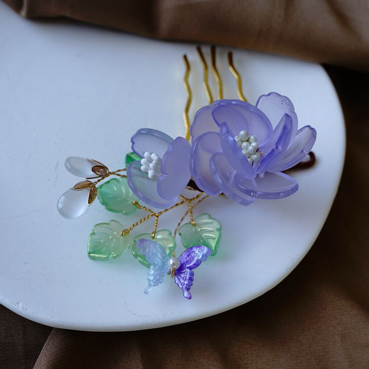 Hanfu Cheongsam Performance Glazed Jewelry Flowers - Muhaab