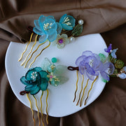 Hanfu Cheongsam Performance Glazed Jewelry Flowers - Muhaab