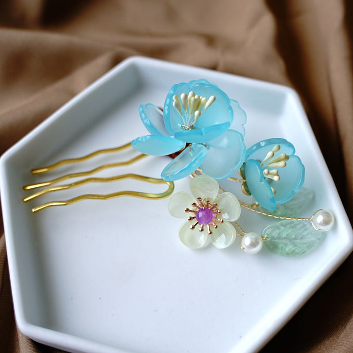 Hanfu Cheongsam Performance Glazed Jewelry Flowers - Muhaab