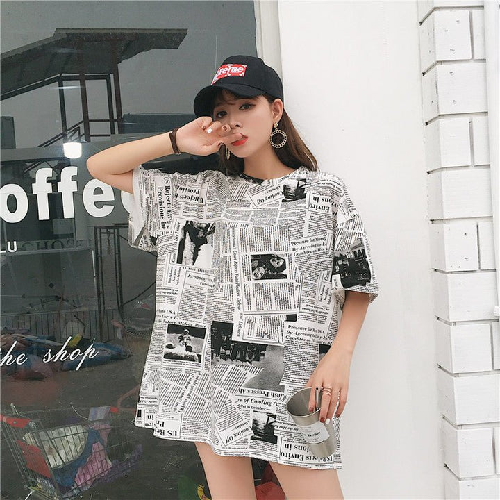 Harajuku BF style t-shirt women - Muhaab