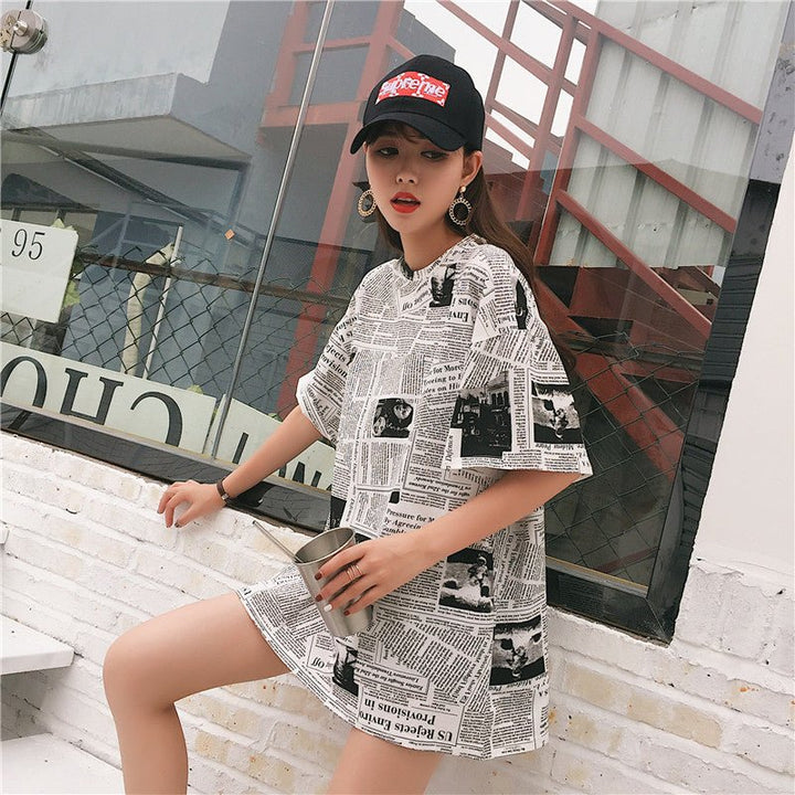 Harajuku BF style t-shirt women - Muhaab