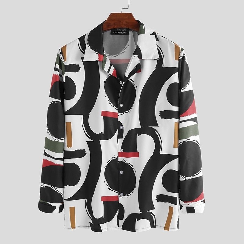 Hawaiian Men For Plus Size Blouse Shirt Shirts Print Fat - Muhaab