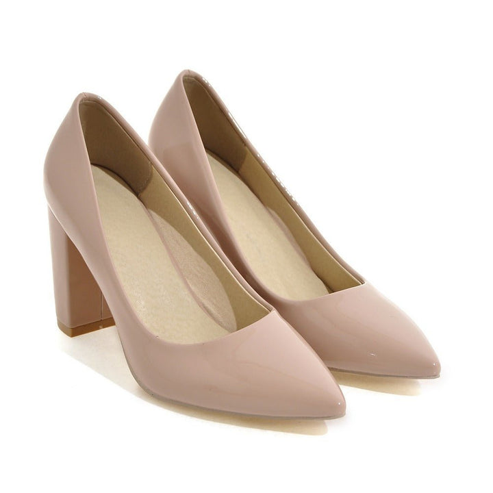 High Heeled Shoes Women's Shoes Work New Pointed Shoes - Muhaab