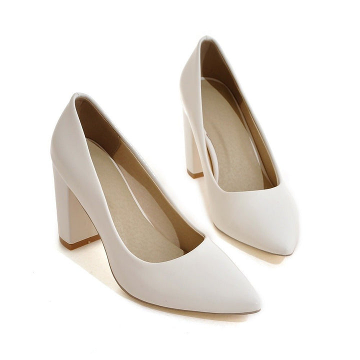 High Heeled Shoes Women's Shoes Work New Pointed Shoes - Muhaab