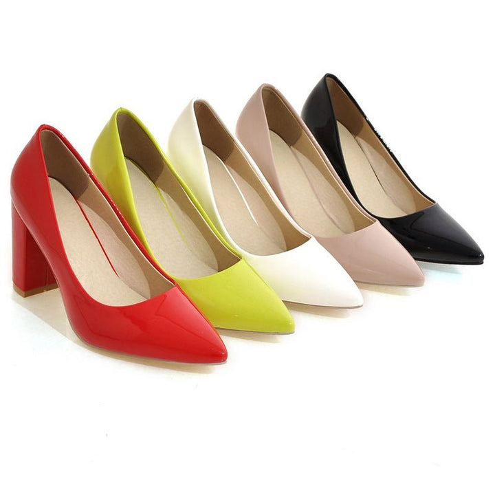 High Heeled Shoes Women's Shoes Work New Pointed Shoes - Muhaab