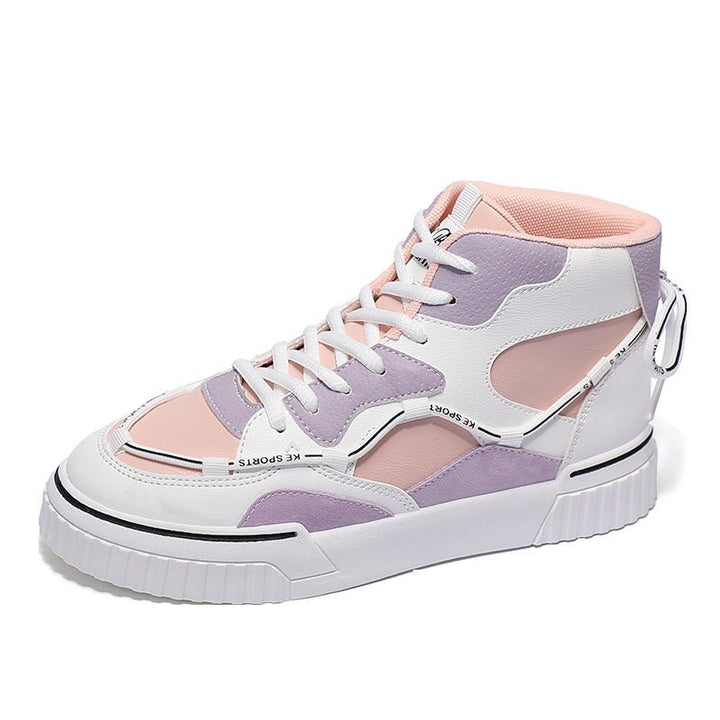 High Top White Shoes Women Flat Running Shoes Women - Muhaab