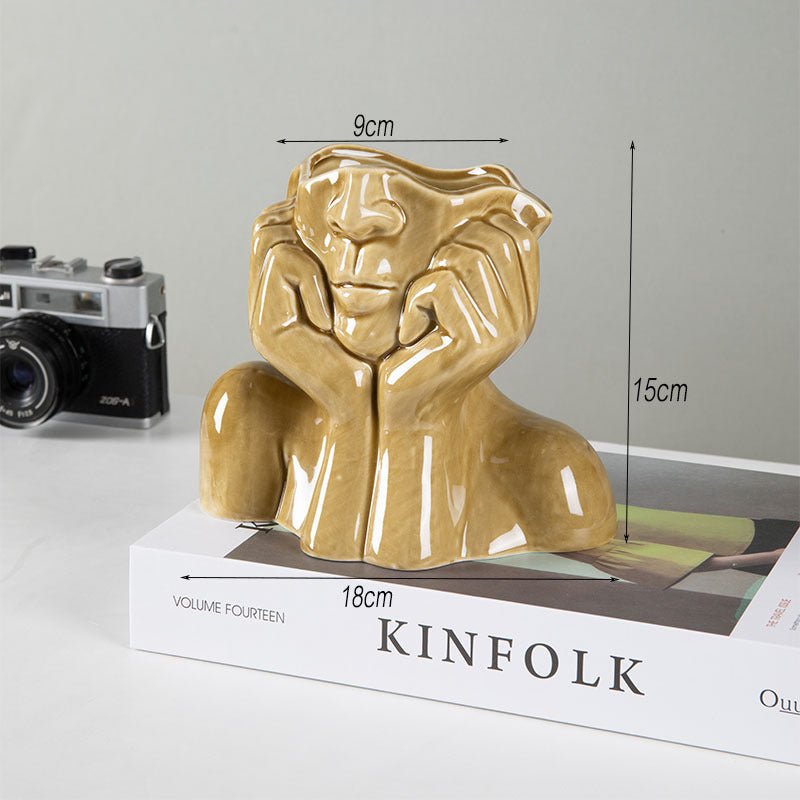 Home Decor Ceramic Vases Flower Vase Sculpture Crafts - Muhaab