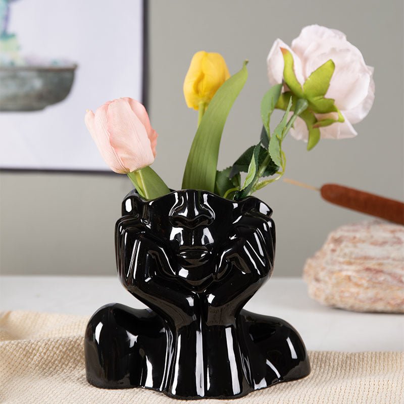 Home Decor Ceramic Vases Flower Vase Sculpture Crafts - Muhaab