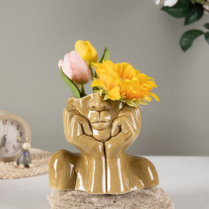 Home Decor Ceramic Vases Flower Vase Sculpture Crafts - Muhaab