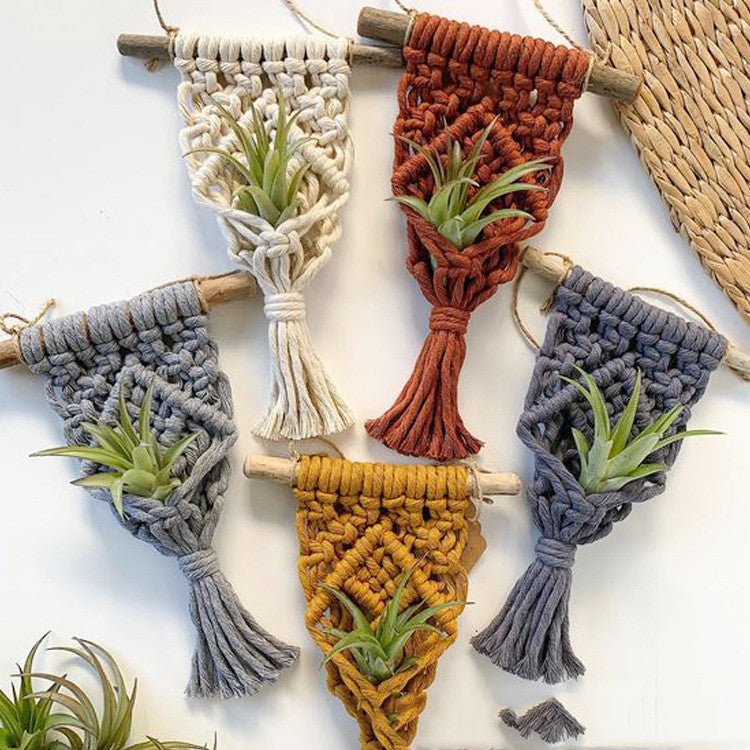 Home Decor Mini Macrame Plant Hangers For Air Plant - Muhaab