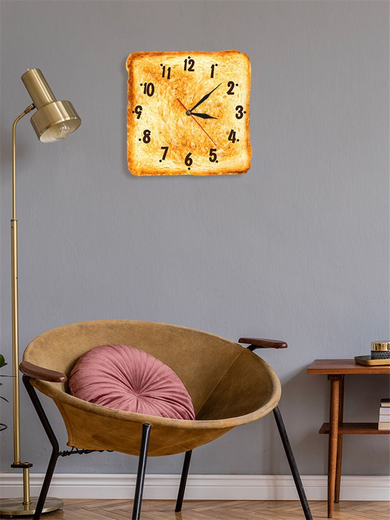 Home Decor Realistic Baked Bread Modern Wall Clock - Muhaab