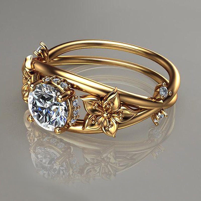 Hot Selling Jewelry Diamond Ring Creative Flower Jewelry Women - Muhaab