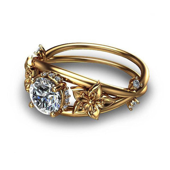 Hot Selling Jewelry Diamond Ring Creative Flower Jewelry Women - Muhaab