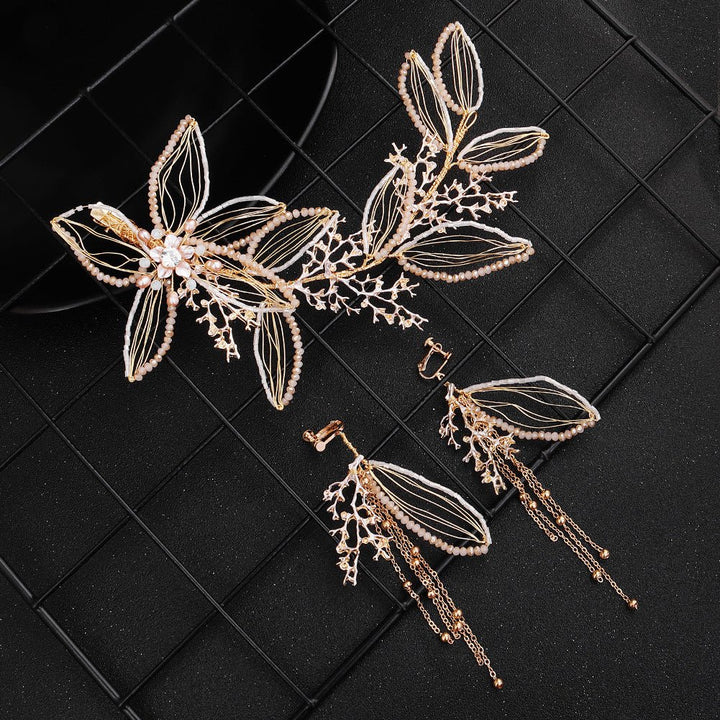 Jewelry pearl flower headdress - Muhaab