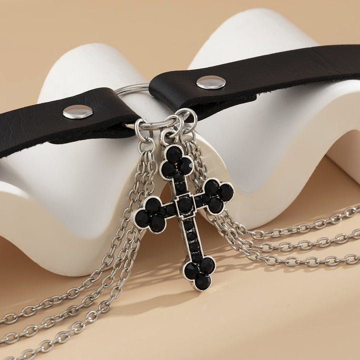 Jewelry PU Alloy Necklace Cross - Muhaab