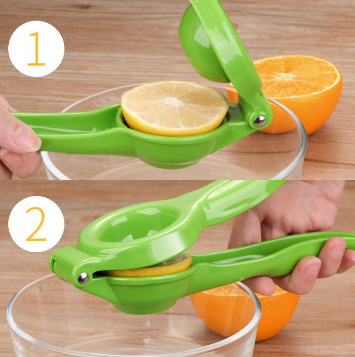 Kitchen Gadgets Colored Handle Manual Lemon Press Plastic Fruit Juicer - Muhaab