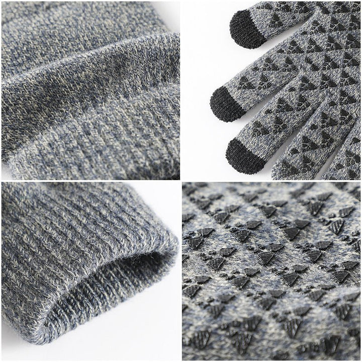 Knitted Men And Women Couple Warm Wool Gloves - Muhaab