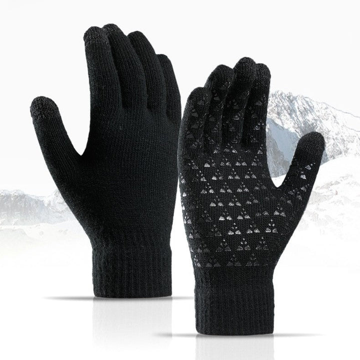 Knitted Men And Women Couple Warm Wool Gloves - Muhaab