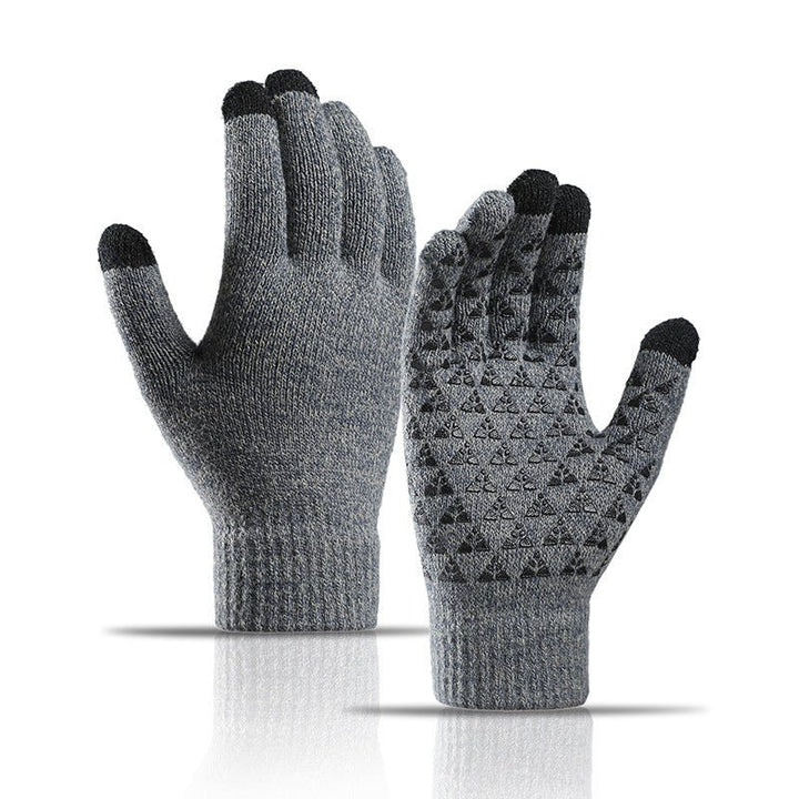 Knitted Men And Women Couple Warm Wool Gloves - Muhaab