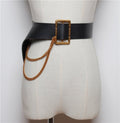 Korean Style Wide-waisted Square Buckle Layered Chain Decoration Belt Decoration Dress Shirt - Muhaab