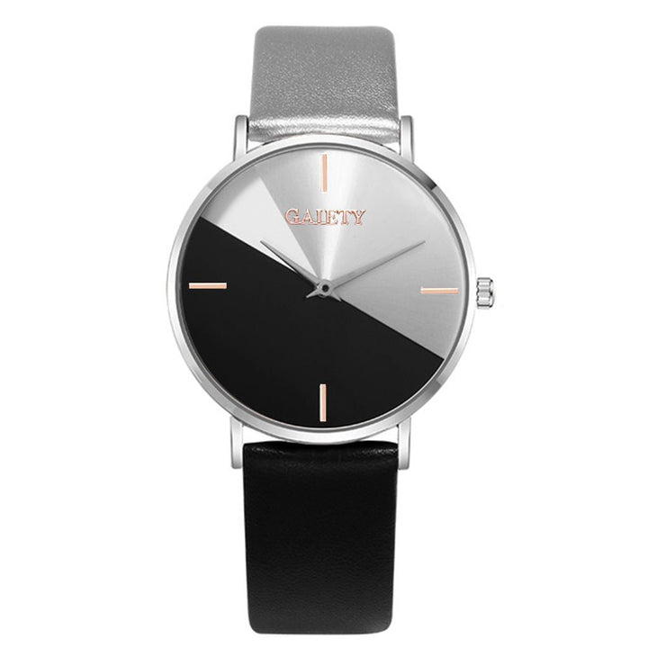 Korean Version Personality Two-color Splicing Ladies Quartz Watch - Muhaab