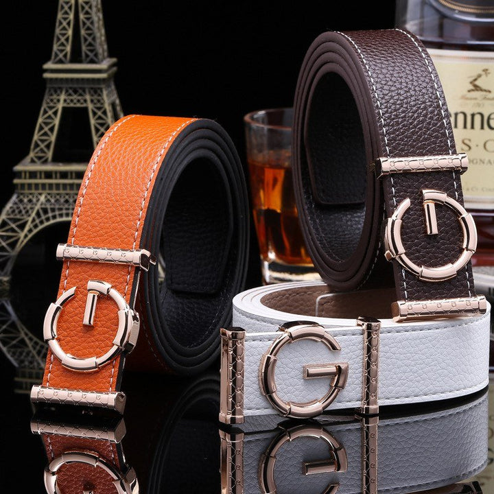 Ladies luxury belts cummerbunds for women G buckle Belt Genuine Leather belt Fashion genuine leather men belts buckle - Muhaab