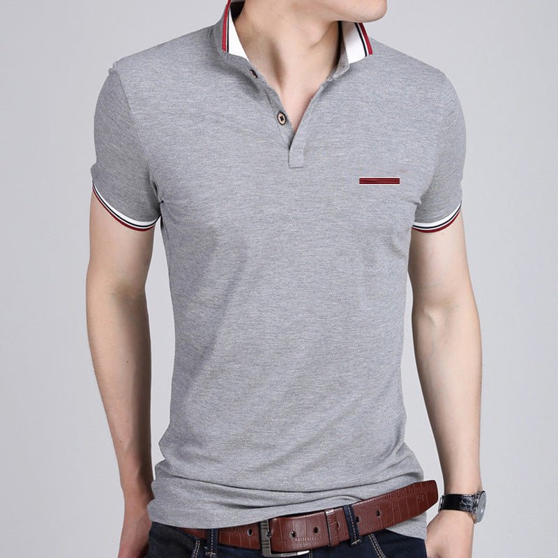 Lapel short sleeve T-shirt men - Muhaab