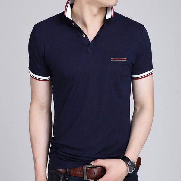 Lapel short sleeve T-shirt men - Muhaab