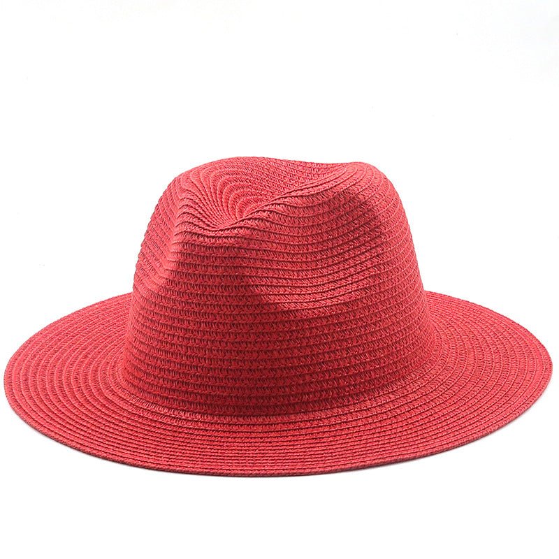 Large-Brimmed Straw Hat Men'S And Women'S Beach Jazz Hats - Muhaab