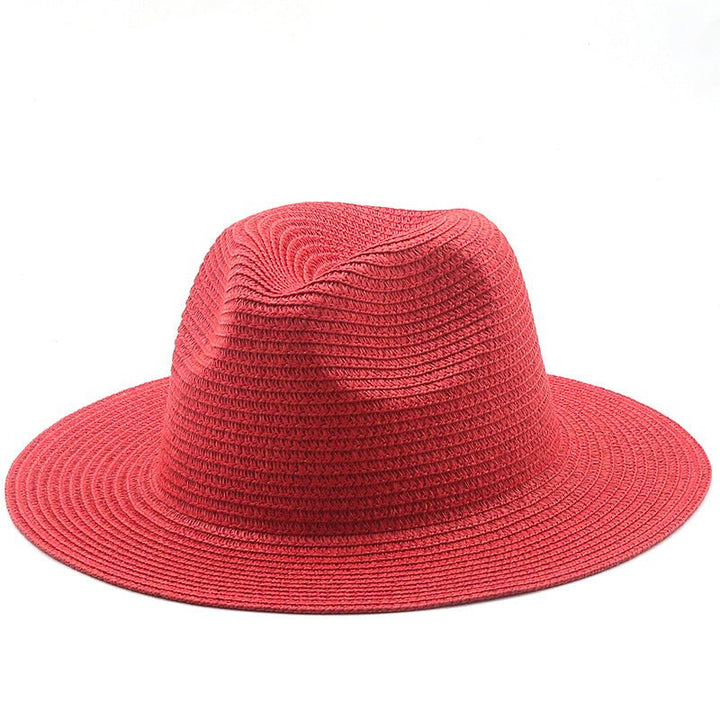 Large-Brimmed Straw Hat Men'S And Women'S Beach Jazz Hats - Muhaab