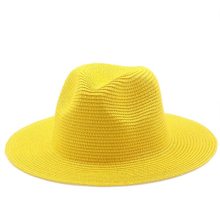 Large-Brimmed Straw Hat Men'S And Women'S Beach Jazz Hats - Muhaab