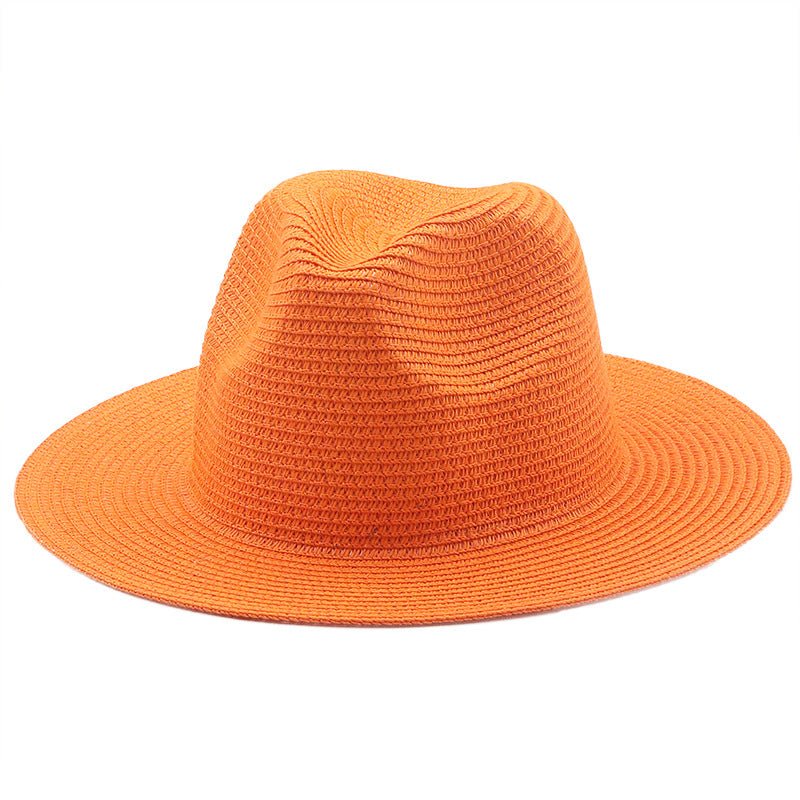 Large-Brimmed Straw Hat Men'S And Women'S Beach Jazz Hats - Muhaab