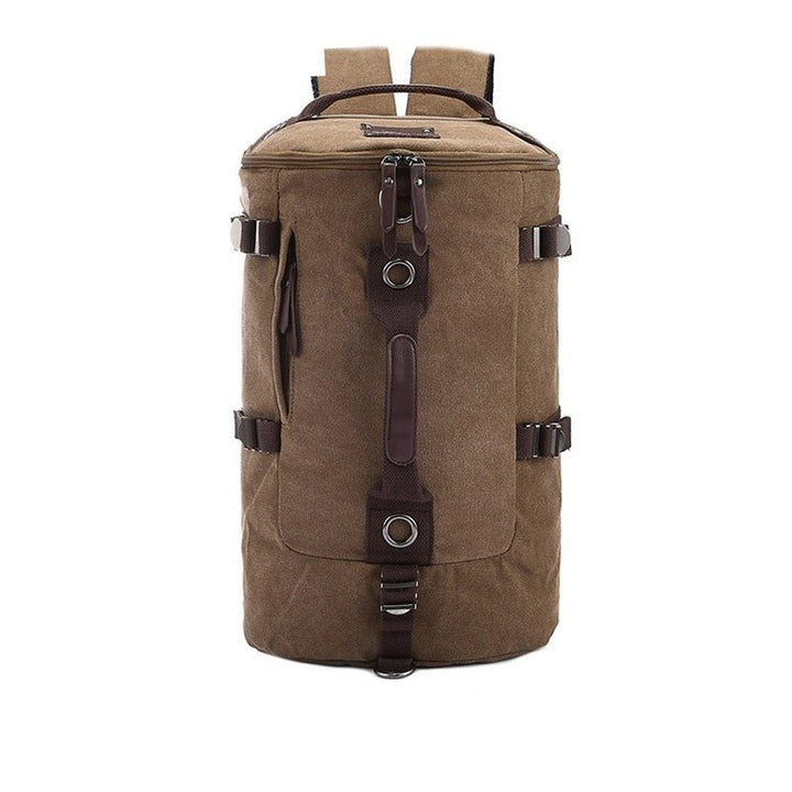 Large Capacity Travel Mountaineering Canvas Bucket Shoulder Backpack Bags - Muhaab