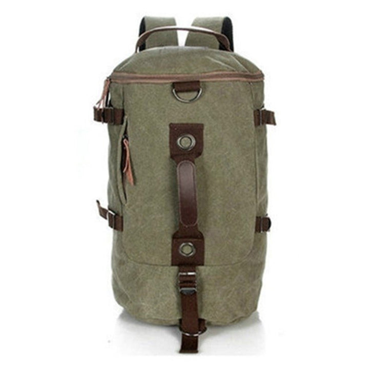 Large Capacity Travel Mountaineering Canvas Bucket Shoulder Backpack Bags - Muhaab