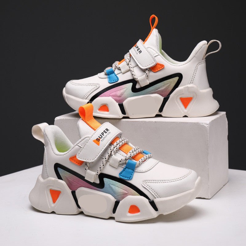 Leather Little Girls Running Shoes - Muhaab