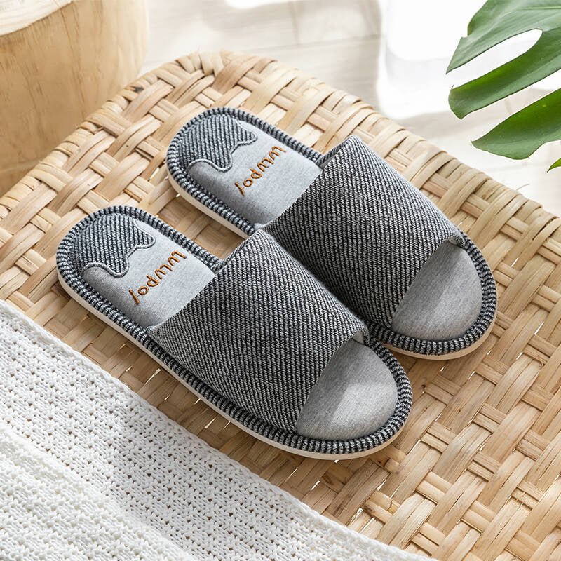 Linen Home Platform Slippers - Muhaab