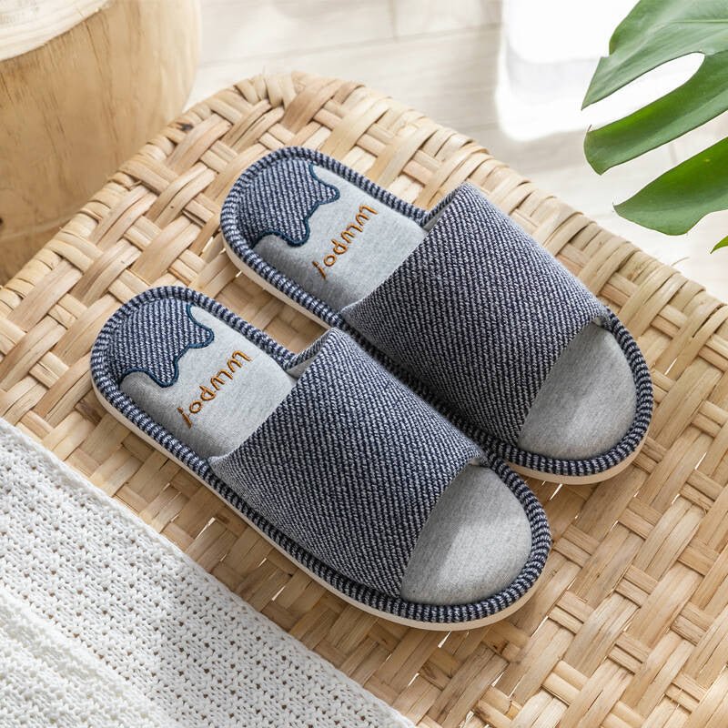 Linen Home Platform Slippers - Muhaab