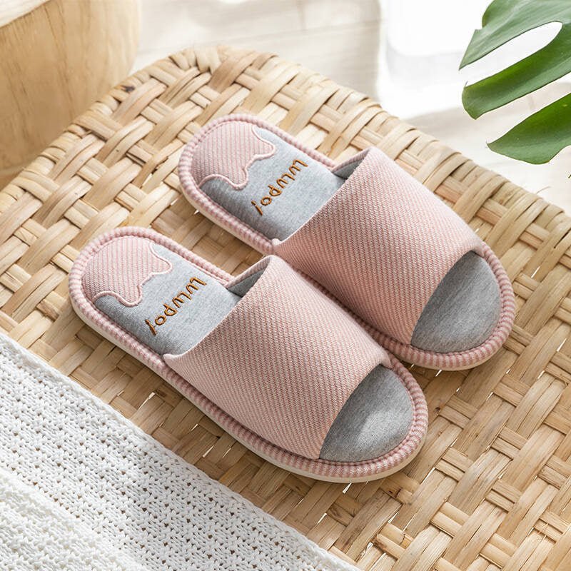 Linen Home Platform Slippers - Muhaab