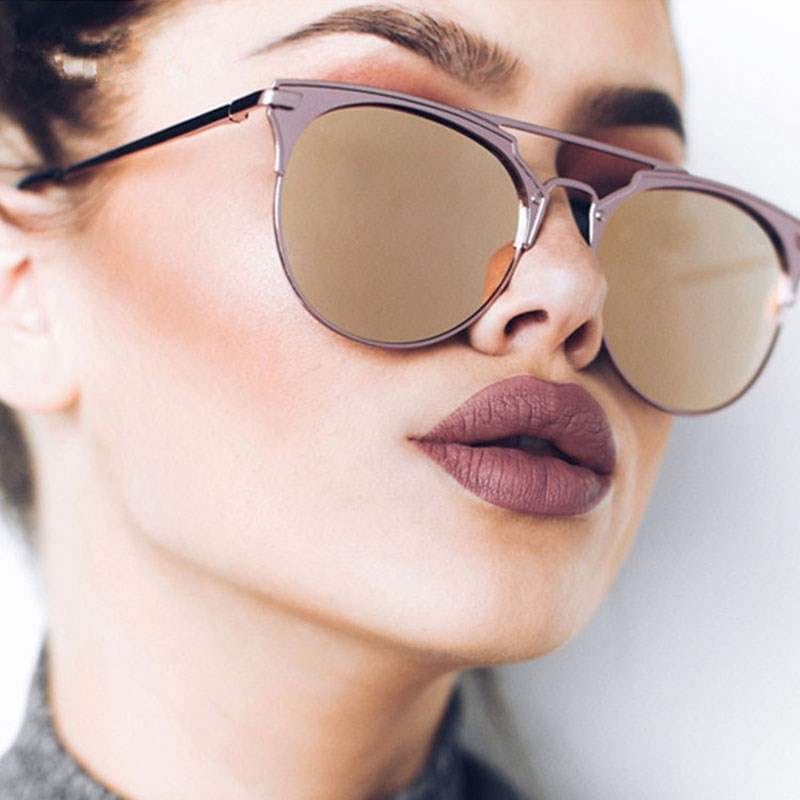 Luxury Vintage Round Sunglasses Women Brand Designer - Muhaab