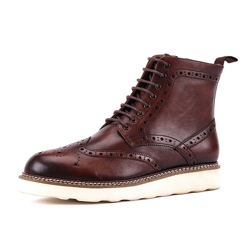 Martin Boots Men's Boots British Style Leather Boots - Muhaab