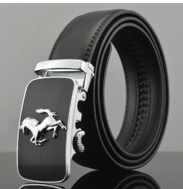 Men Automatic Buckle Leather Belts - Muhaab