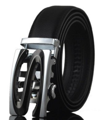 Men Automatic Buckle Leather Belts - Muhaab