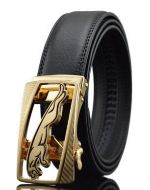 Men Automatic Buckle Leather Belts - Muhaab