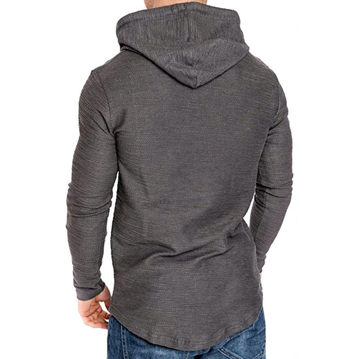 Men Hoodie Sweatshirt Casual Long Sleeve Slim Tops Gym T-shir - Muhaab