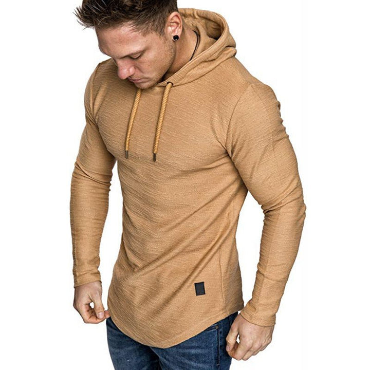 Men Hoodie Sweatshirt Casual Long Sleeve Slim Tops Gym T-shir - Muhaab