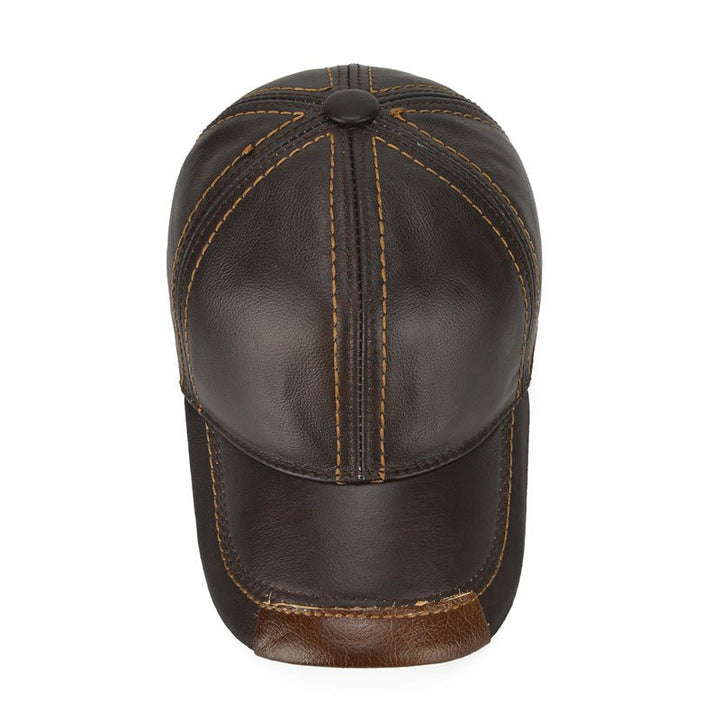 Men Single Leather Thin Baseball Cap - Muhaab